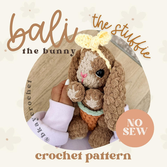BkayCrochetCo Bali the Bunny STUFFIE Amigurumi Crochet Pattern PDF