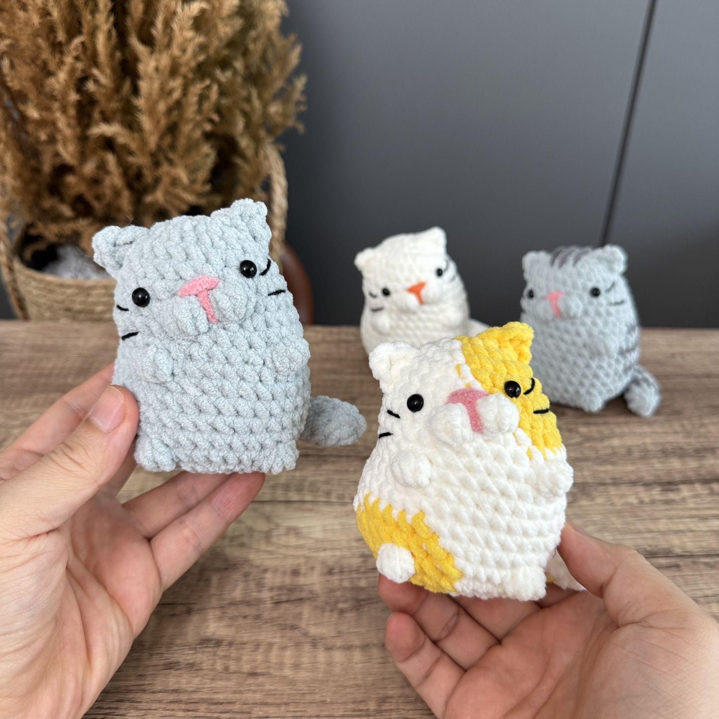 Bedabee 3-in-1 No-Sew Curious Cat Crochet Pattern Bundle Beginner Amigurumi