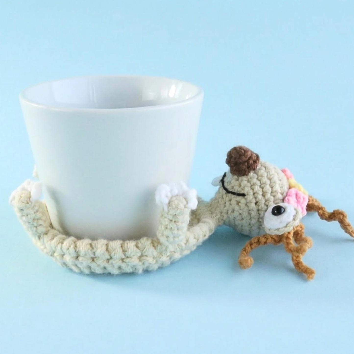 Hooktasyy 3-in-1 Sloth & Squirrel Popping Coaster Beginner Crochet Pattern PDF