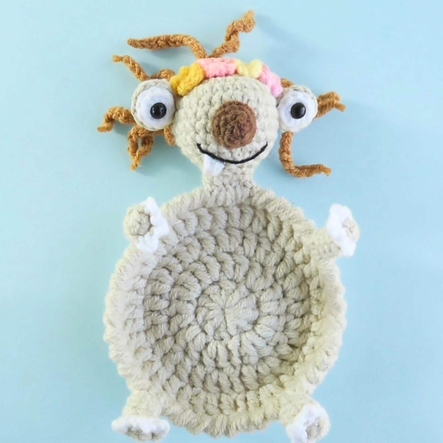 Hooktasyy 3-in-1 Sloth & Squirrel Popping Coaster Beginner Crochet Pattern PDF