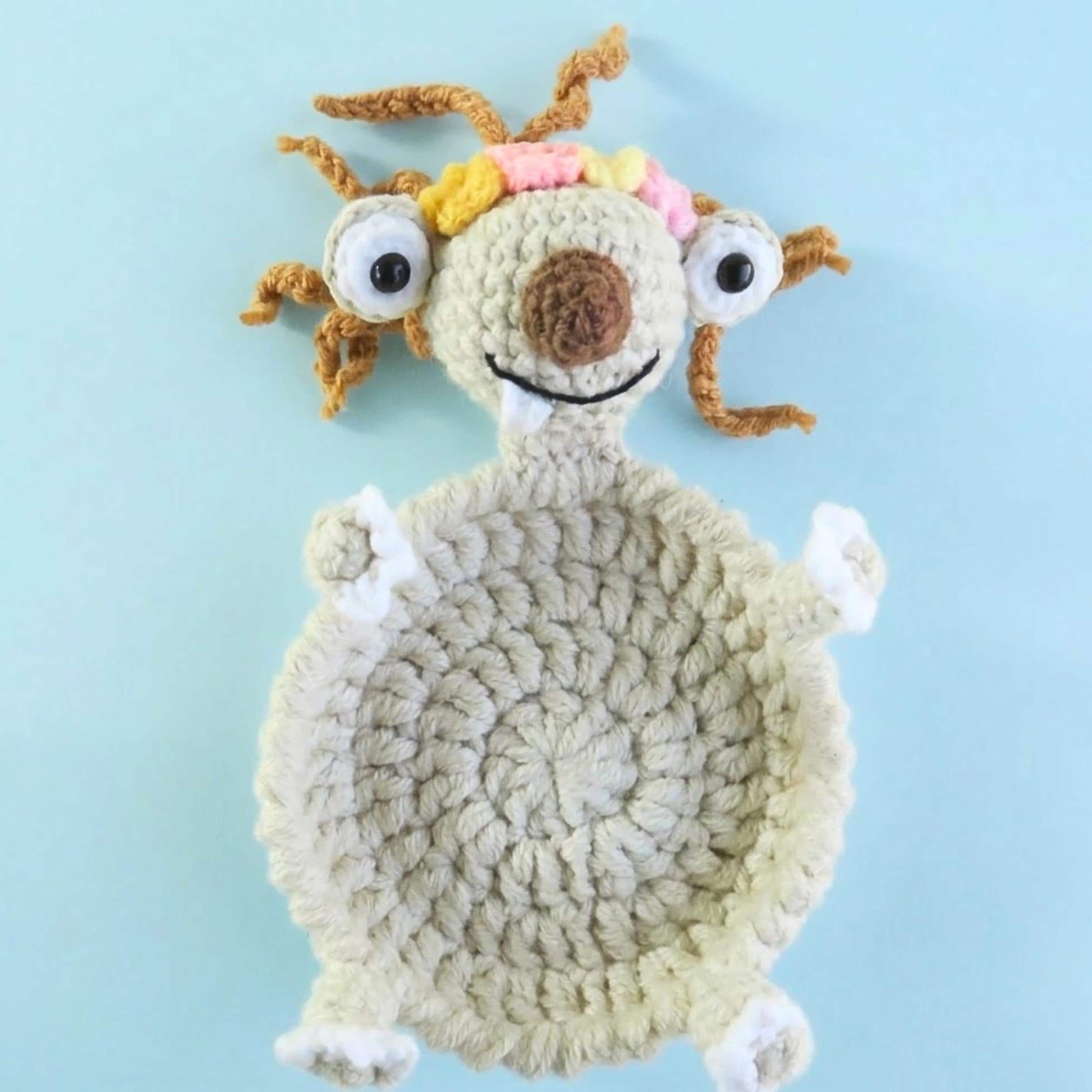Hooktasyy 3-in-1 Sloth & Squirrel Popping Coaster Beginner Crochet Pattern PDF