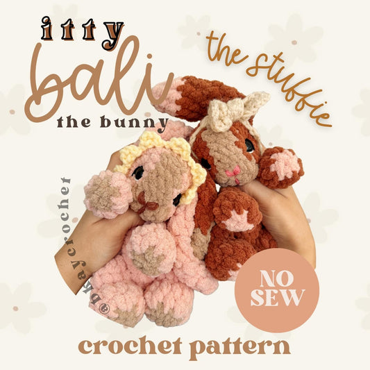 BkayCrochetCo Itty Bali the Bunny STUFFIE Amigurumi Crochet Pattern PDF