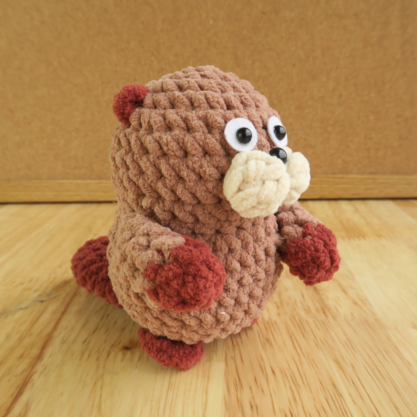 Hooktasyy Cute Low-Sew Beaver Crochet Pattern Beginner Easy PDF