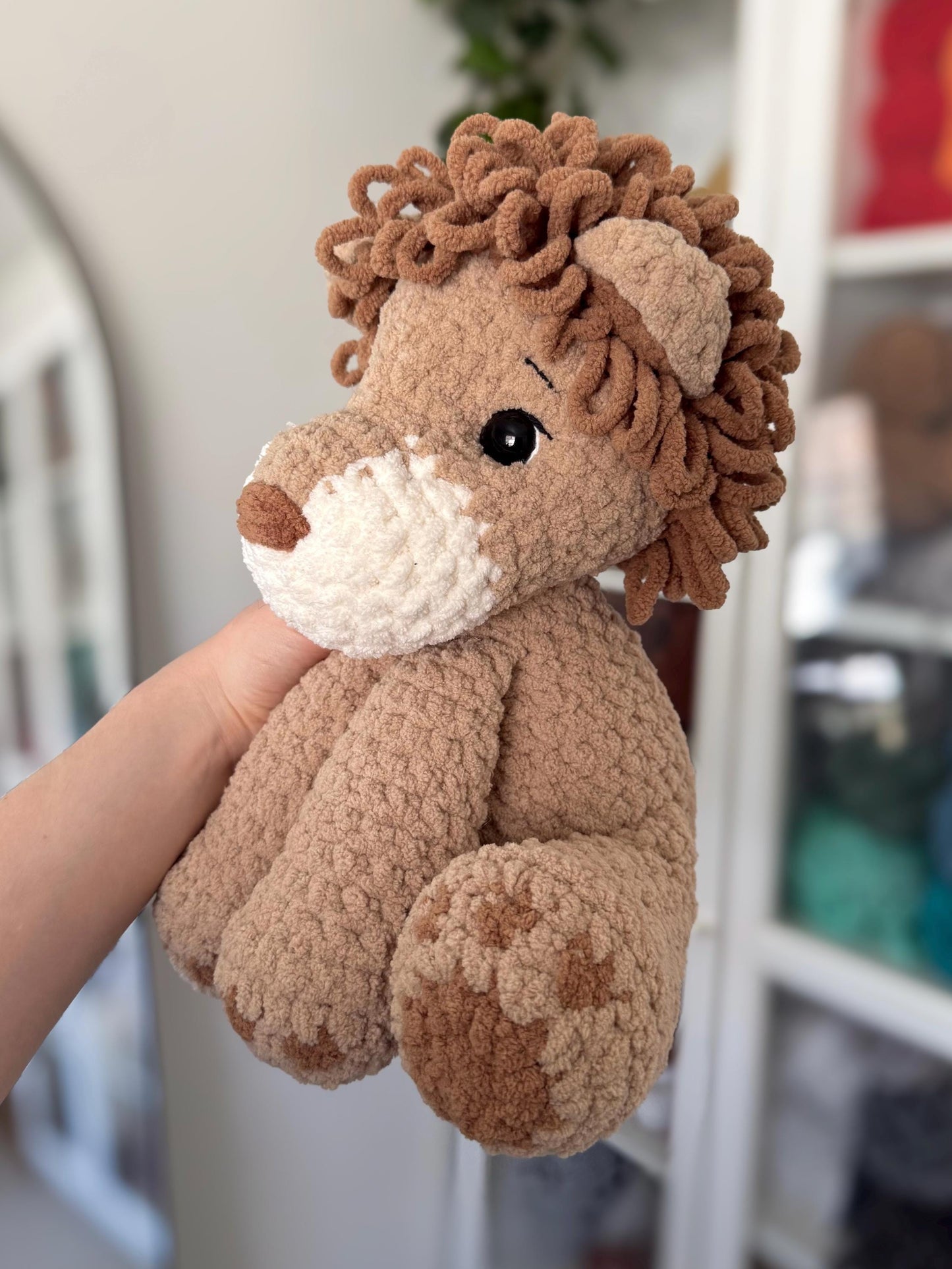 KnotsandSnugglesCo Crochet Sitting Lion Pattern PDF