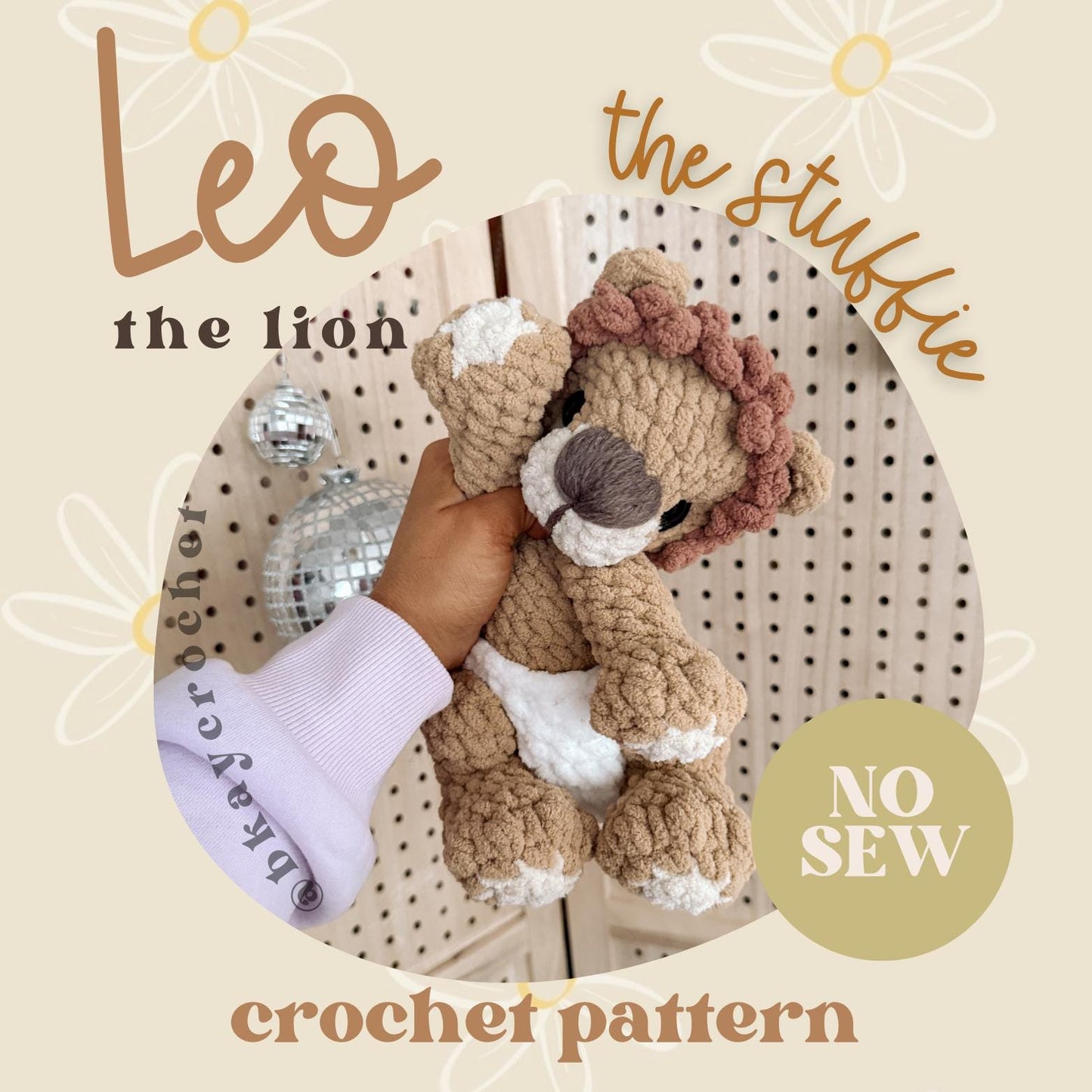 BkayCrochetCo Leo the Lion STUFFIE Amigurumi Crochet Pattern PDF