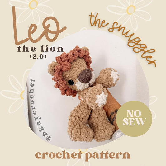 BkayCrochetCo Leo the Lion SNUGGLER Amigurumi Crochet Pattern PDF