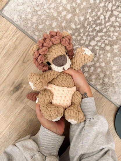 BkayCrochetCo Leo the Lion SNUGGLER and STUFFIE Amigurumi Crochet Pattern PDF