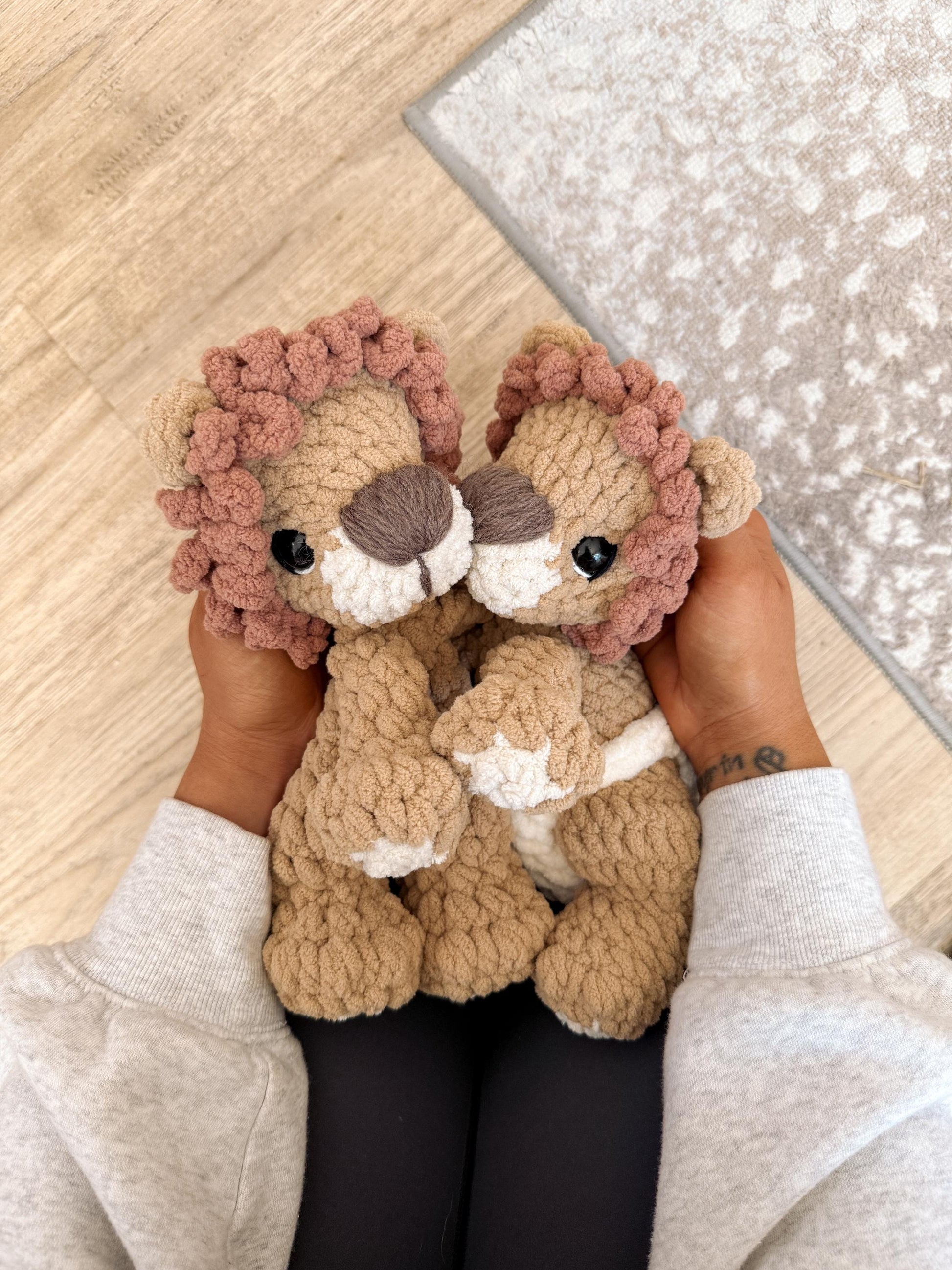 BkayCrochetCo Leo the Lion SNUGGLER and STUFFIE Amigurumi Crochet Pattern PDF