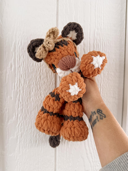 BkayCrochetCo Tux the Tiger SNUGGLER No Sew Amigurumi Crochet Pattern PDF