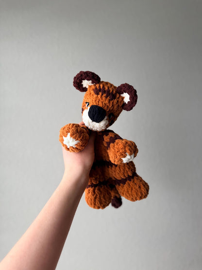 BkayCrochetCo Tux the Tiger SNUGGLER No Sew Amigurumi Crochet Pattern PDF