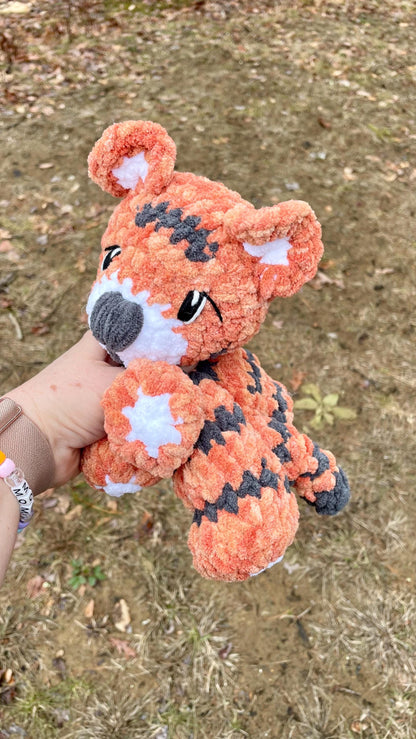 BkayCrochetCo Tux the Tiger SNUGGLER No Sew Amigurumi Crochet Pattern PDF
