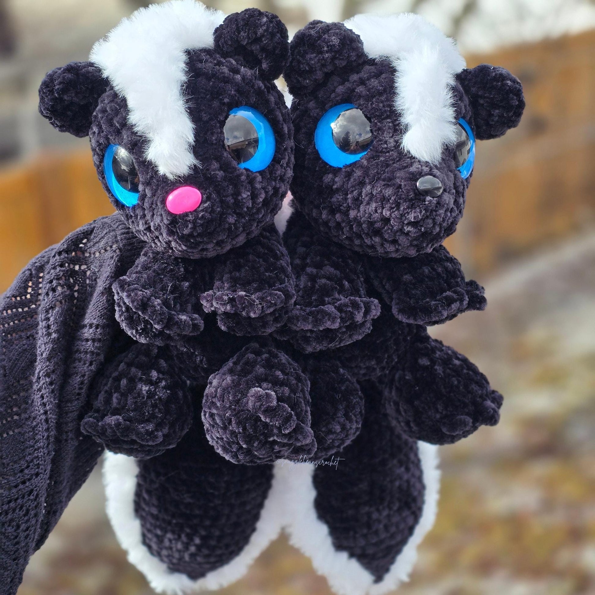 SnuggleBeansCrochet Skiddles the Skunk Crochet Pattern Intermediate PDF