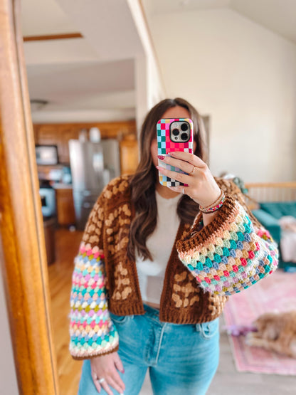 June Granny Square Crochet Cardigan Pattern, Easy Beginner Wearable (PDF Pattern)