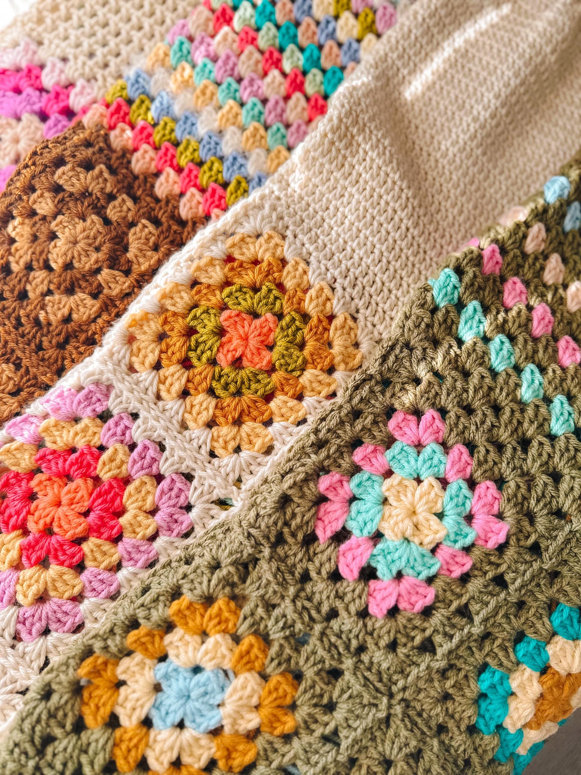 June Granny Square Crochet Cardigan Pattern Easy Beginner Wearable PDF Pattern