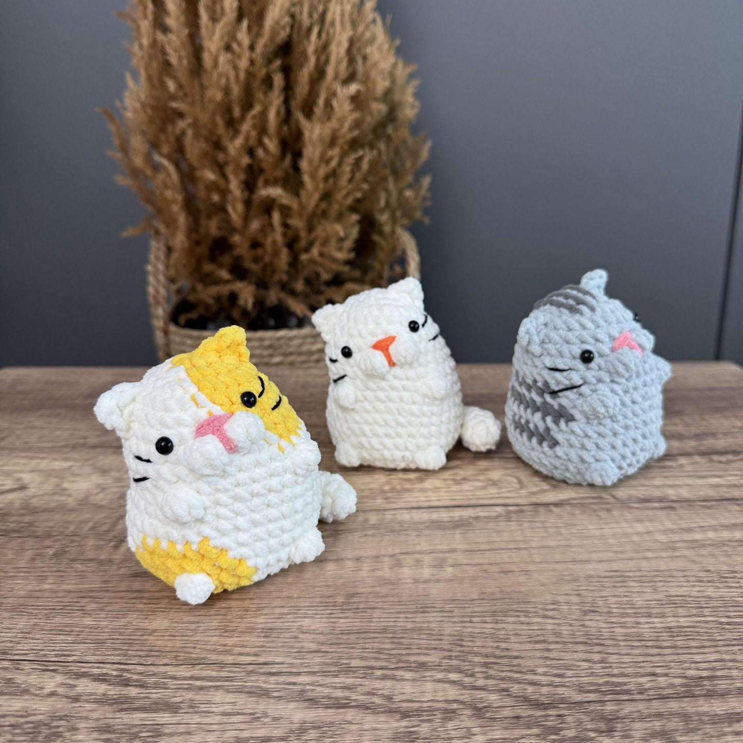 Bedabee 3-in-1 No-Sew Curious Cat Crochet Pattern Bundle Beginner Amigurumi