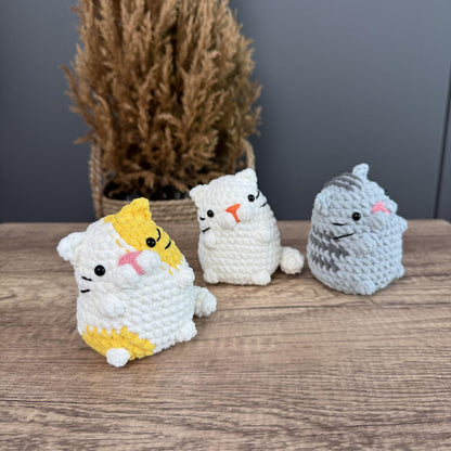 Bedabee 3-in-1 No-Sew Curious Cat Crochet Pattern Bundle Beginner Amigurumi