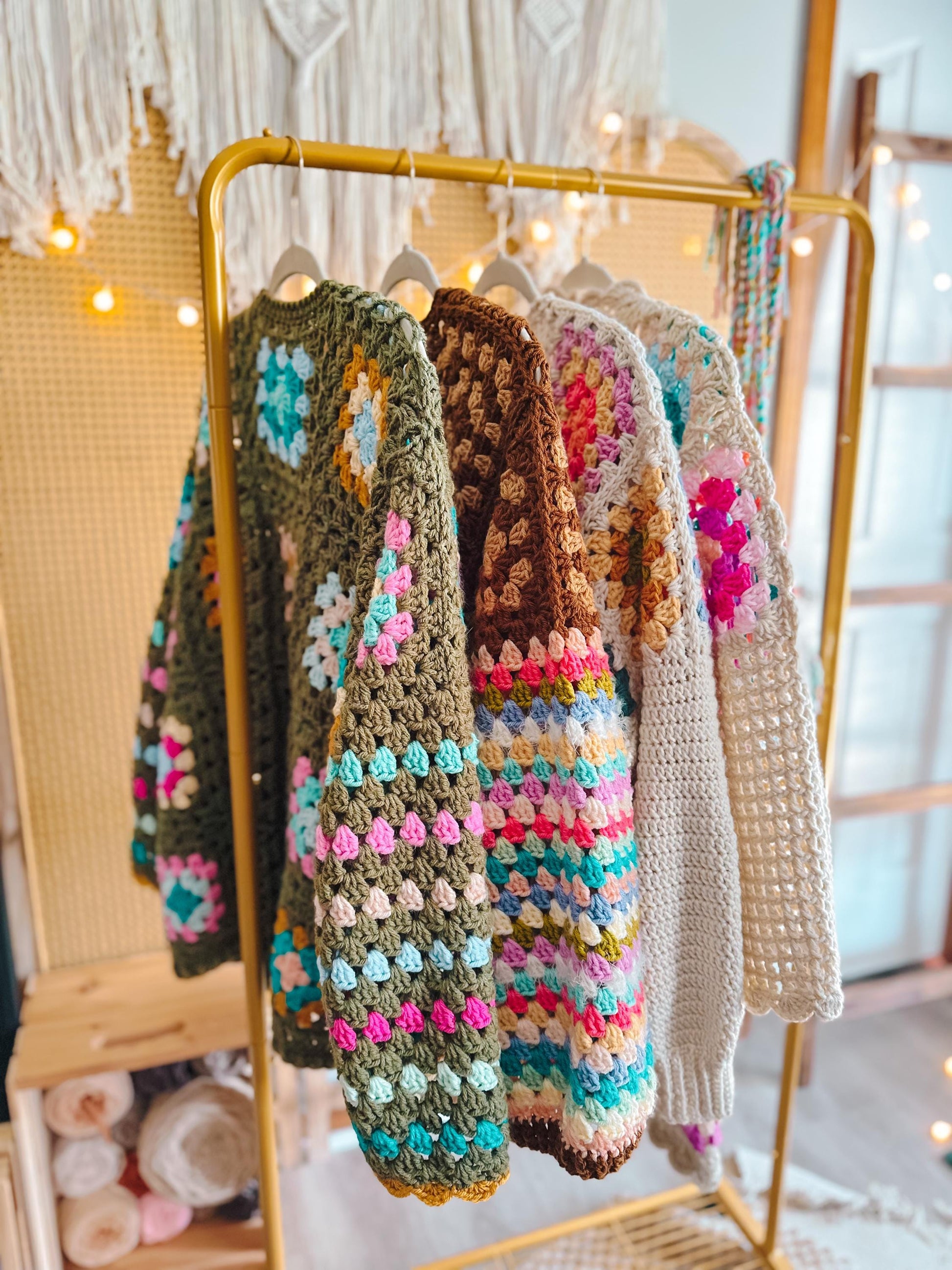 June Granny Square Crochet Cardigan Pattern, Easy Beginner Wearable (PDF Pattern)