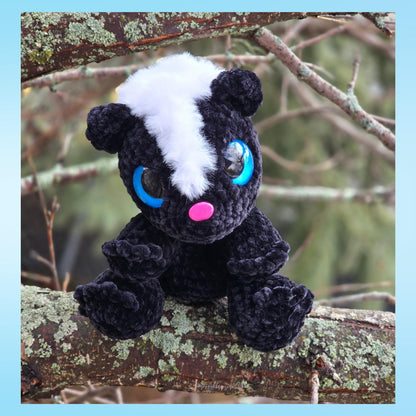 SnuggleBeansCrochet Skiddles the Skunk Crochet Pattern Intermediate PDF