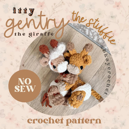 BkayCrochetCo ITTY Gentry the Giraffe STUFFIE Amigurumi Crochet Pattern PDF