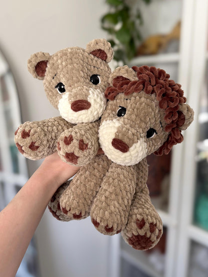 KnotsandSnugglesCo Crochet Sitting Lion Pattern PDF