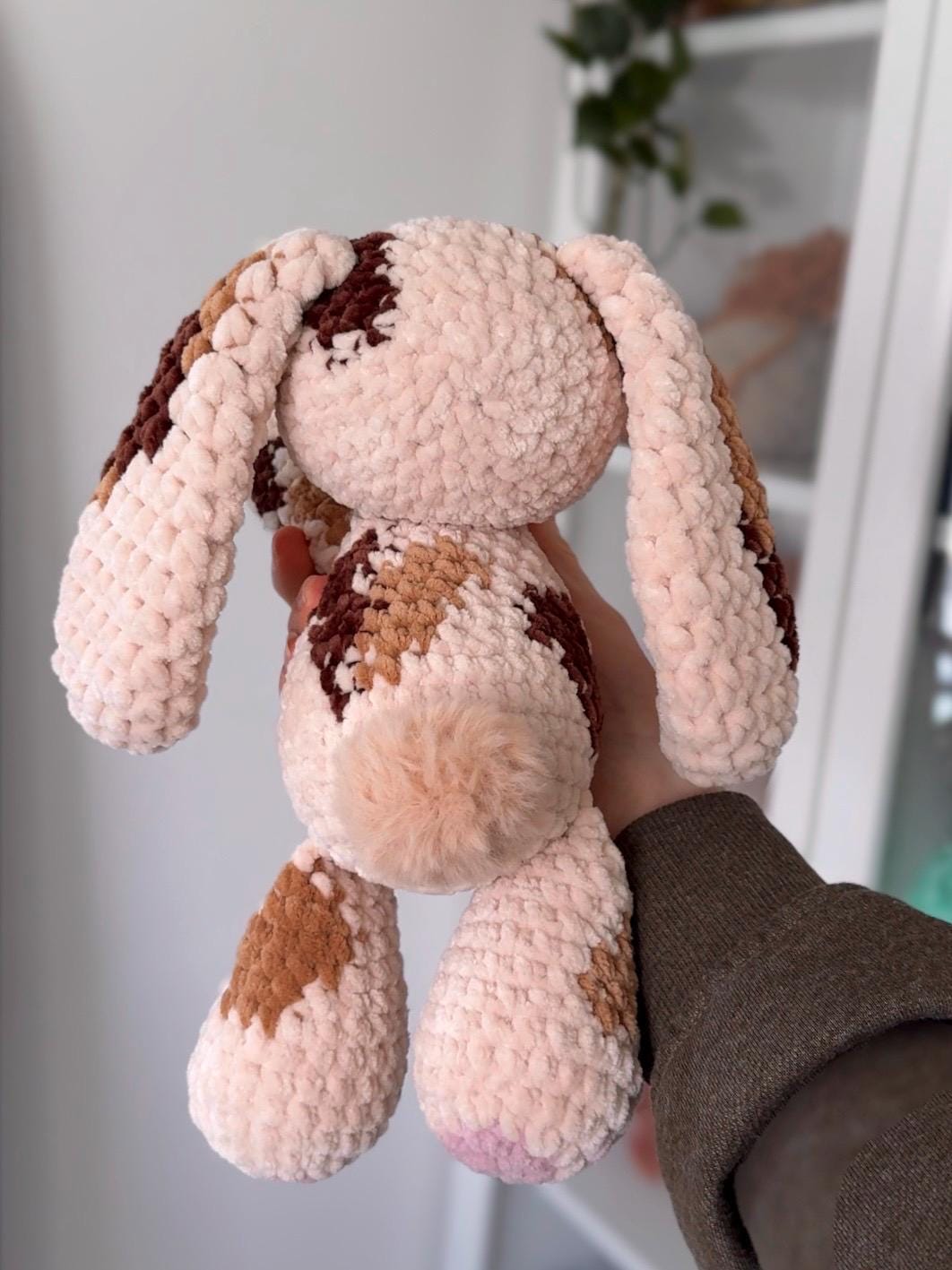 Crochet Floppy Bunny Pattern Low Sew Rabbit Amigurumi Tutorial PDF