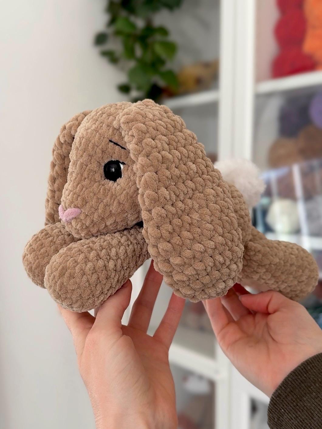 Crochet Floppy Bunny Pattern Low Sew Rabbit Amigurumi Tutorial PDF