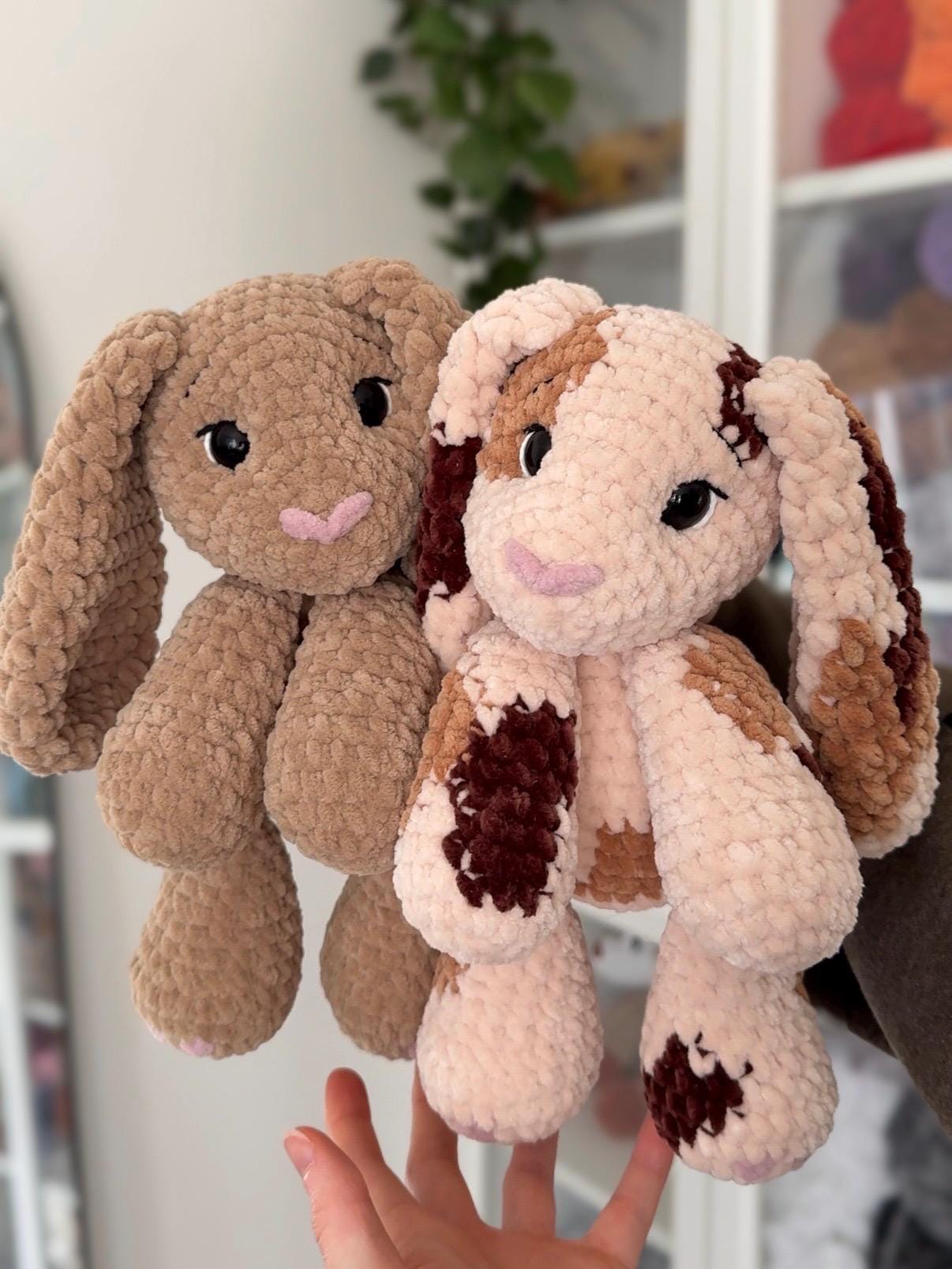 Crochet Floppy Bunny Pattern Low Sew Rabbit Amigurumi Tutorial PDF