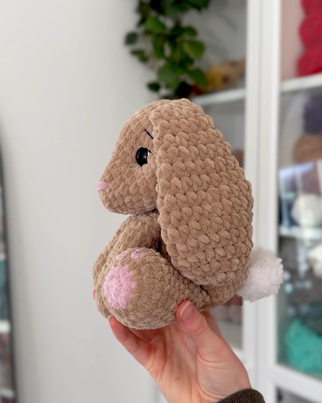 Crochet Floppy Bunny Pattern Low Sew Rabbit Amigurumi Tutorial PDF