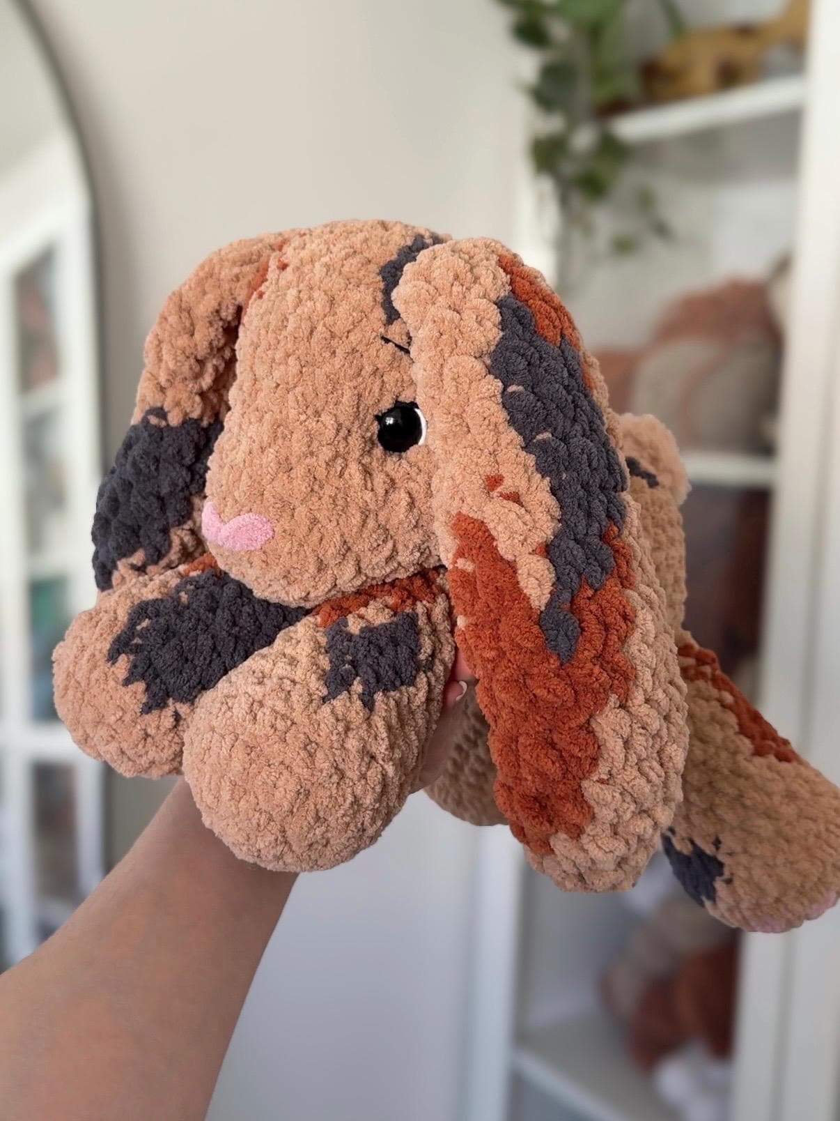 Crochet Floppy Bunny Pattern Low Sew Rabbit Amigurumi Tutorial PDF