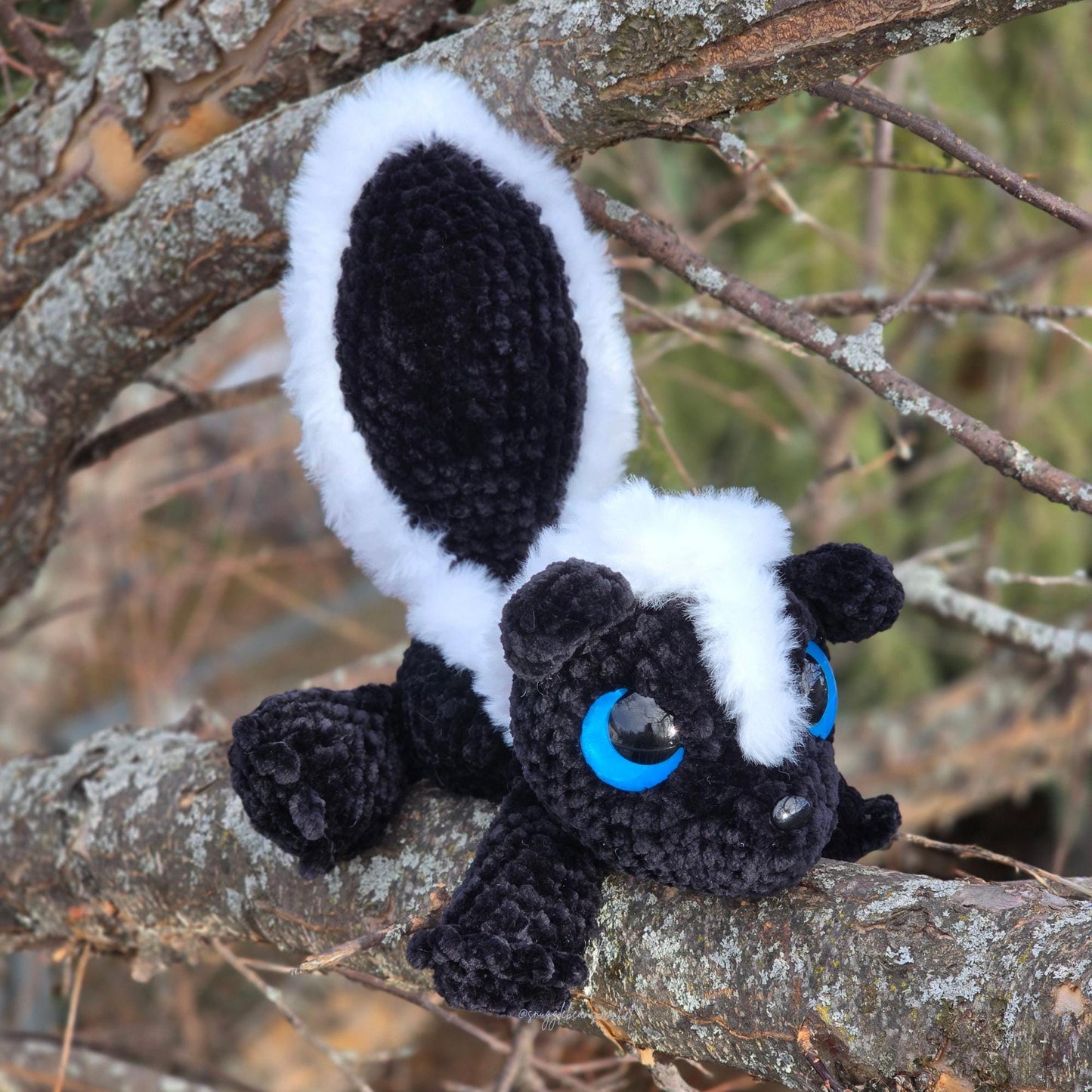 SnuggleBeansCrochet Skiddles the Skunk Crochet Pattern Intermediate PDF
