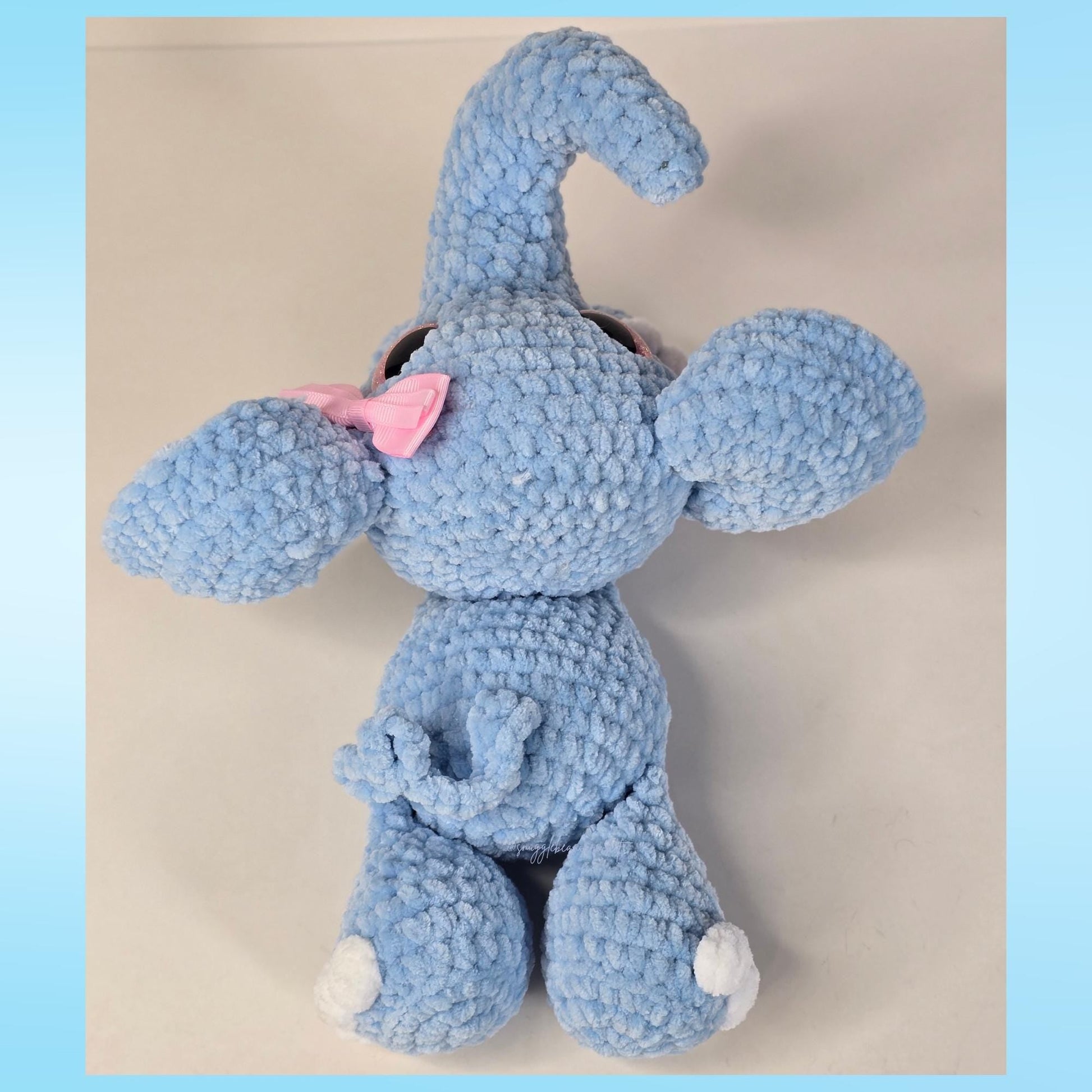 SnuggleBeansCrochet Elise the Elephant Crochet Pattern Low-Sew Amigurumi PDF