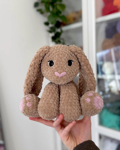 Crochet Floppy Bunny Pattern Low Sew Rabbit Amigurumi Tutorial PDF