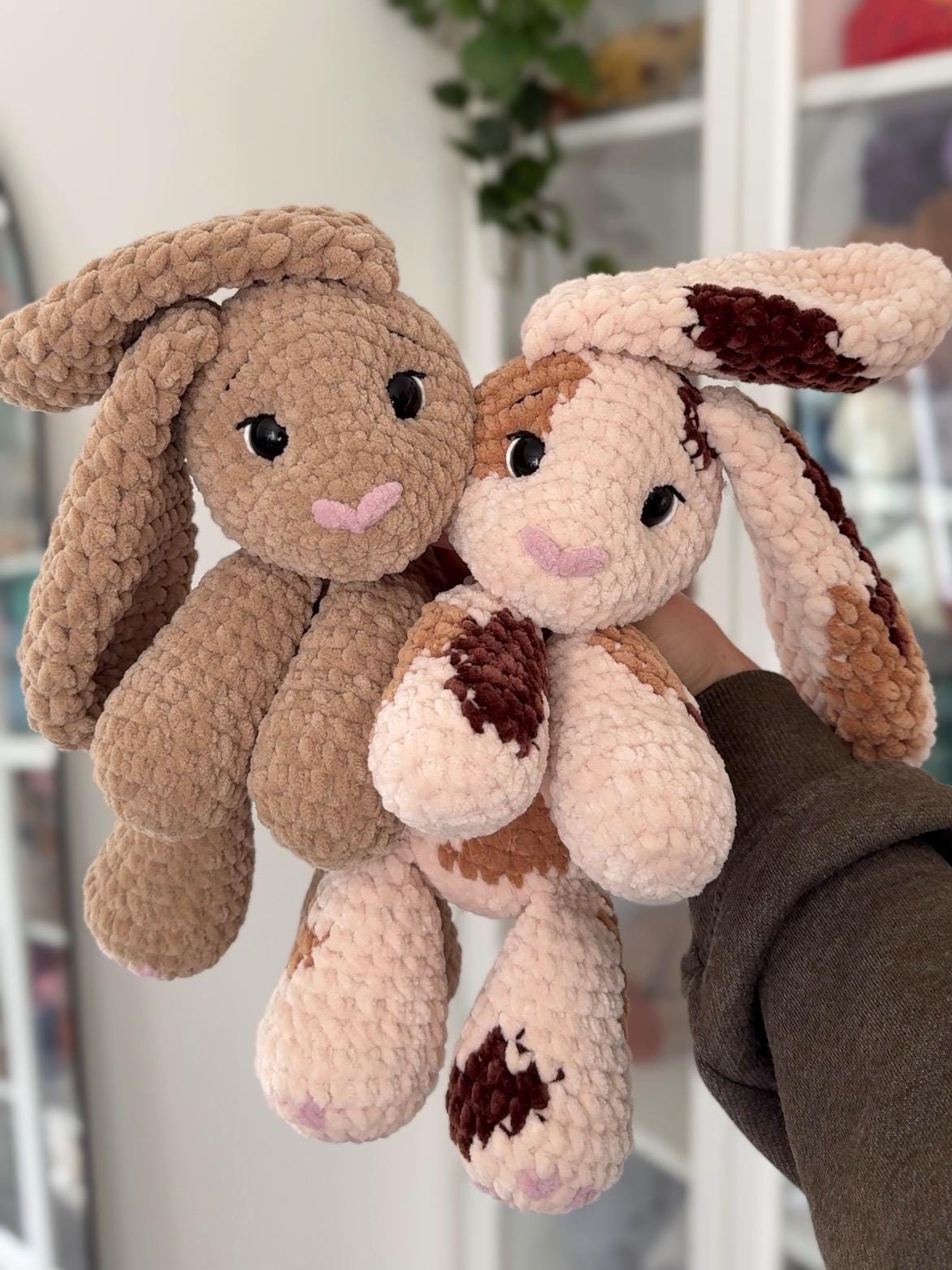 Crochet Floppy Bunny Pattern Low Sew Rabbit Amigurumi Tutorial PDF