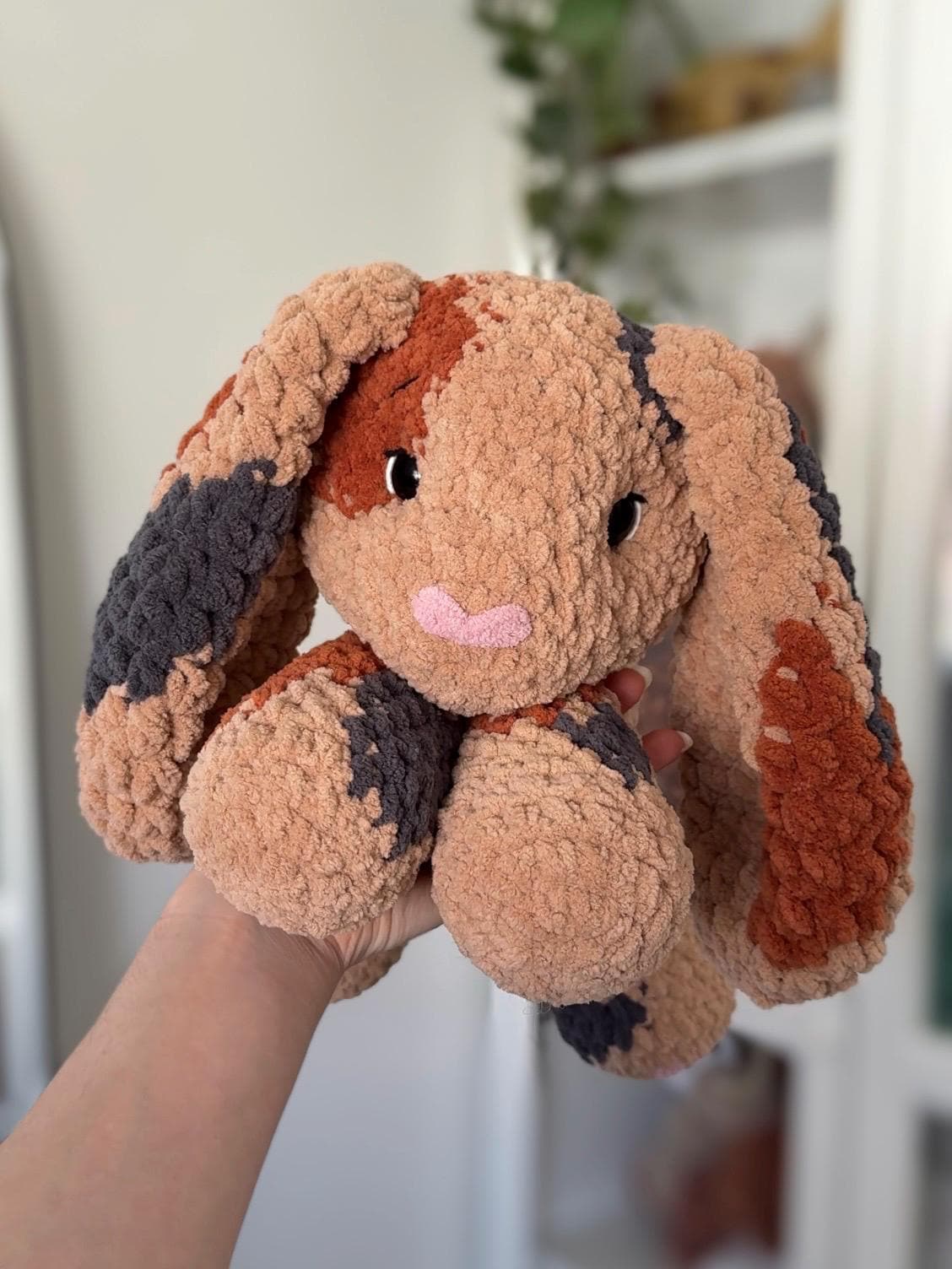 Crochet Floppy Bunny Pattern Low Sew Rabbit Amigurumi Tutorial PDF