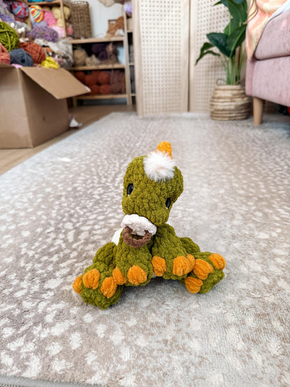BkayCrochetCo ITTY Indie the Ittysaurus with Triceratops Mod STUFFIE Amigurumi Crochet Pattern PDF
