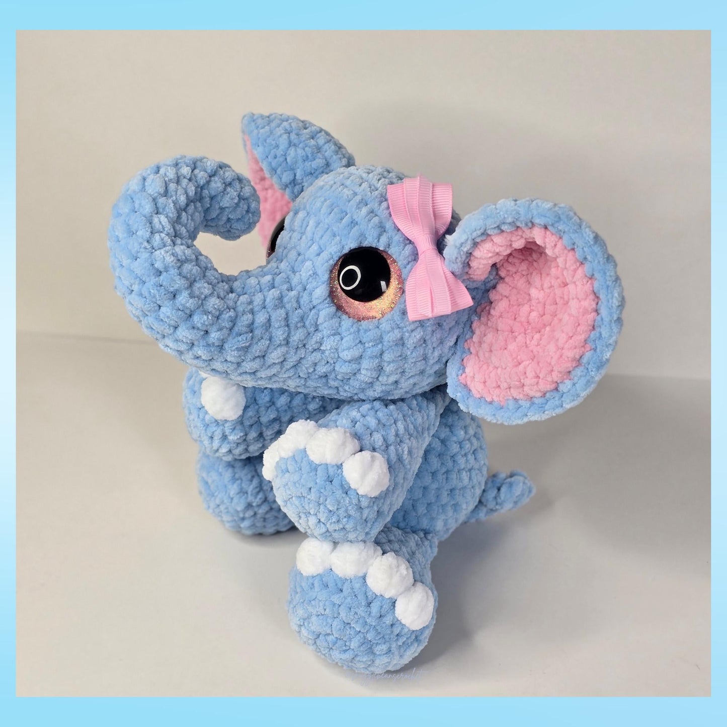 SnuggleBeansCrochet Elise the Elephant Crochet Pattern Low-Sew Amigurumi PDF
