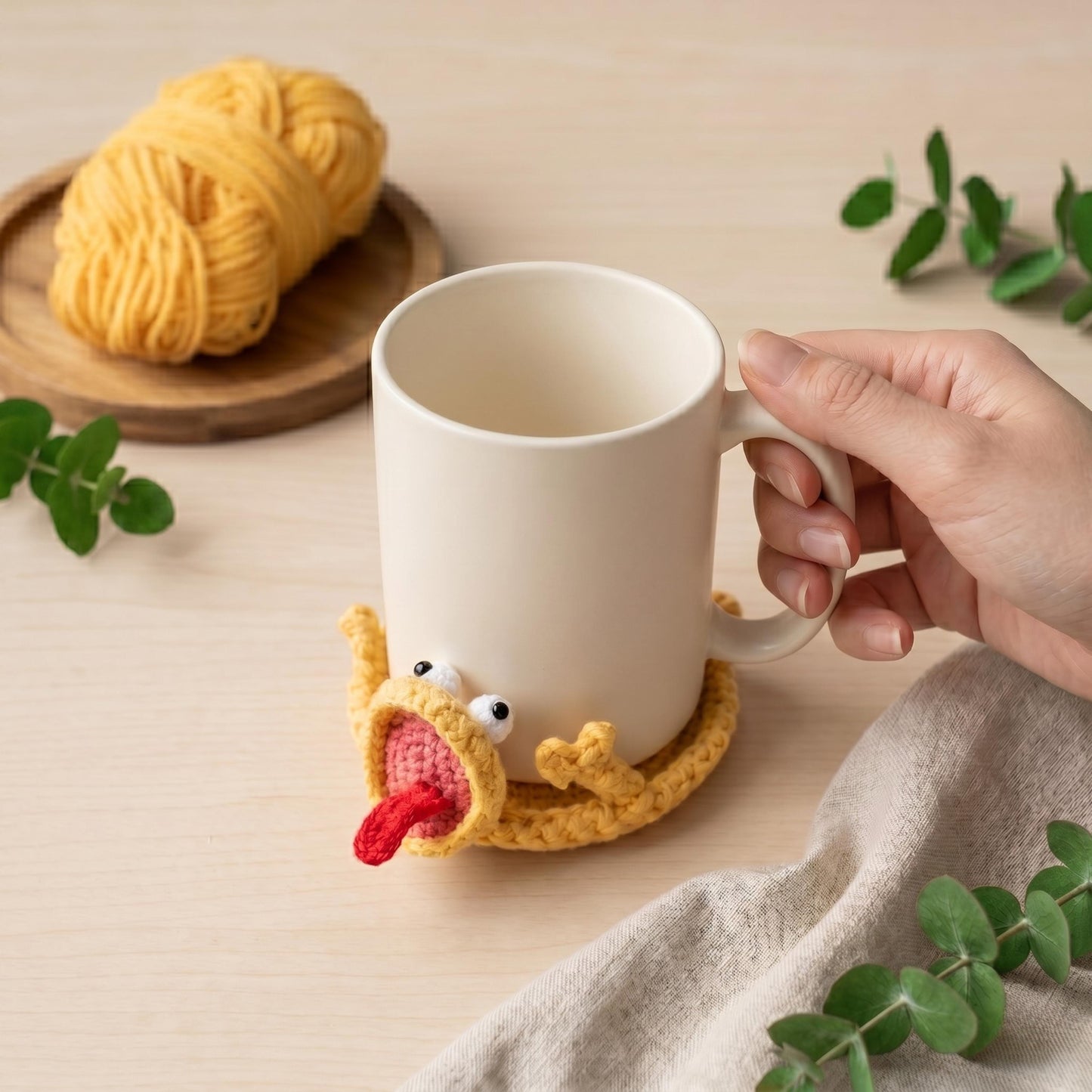 2in1 Lizard Amigurumi and Mug Rug Crochet Pattern PDF