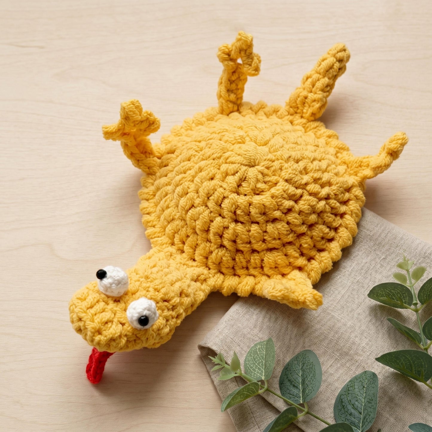 2in1 Lizard Amigurumi and Mug Rug Crochet Pattern PDF