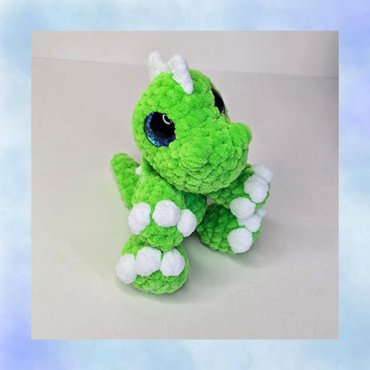 Mini Dippy the Dino Crochet Pattern Low-Sew Mini Sploot Series Amigurumi PDF