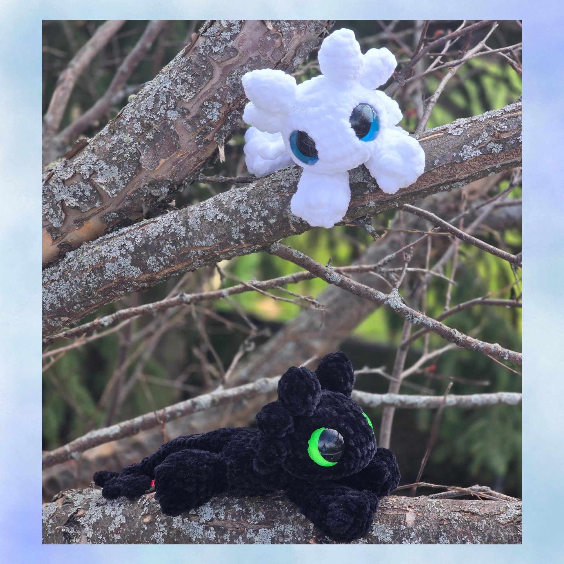 SnuggleBeansCrochet Mini Baby Night Dragon Sploot Crochet Pattern Low-Sew Amigurumi PDF