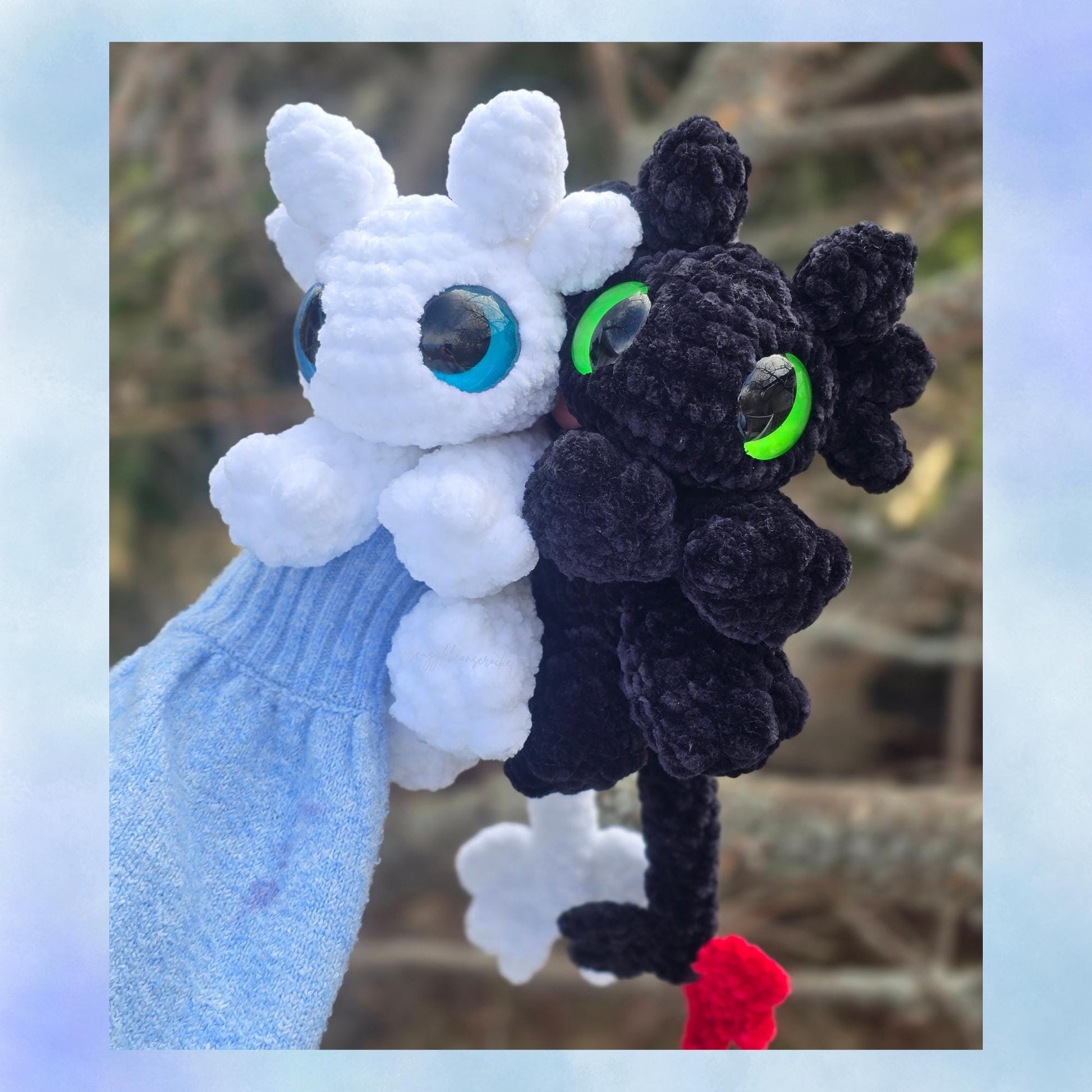 SnuggleBeansCrochet Mini Baby Night Dragon Sploot Crochet Pattern Low-Sew Amigurumi PDF