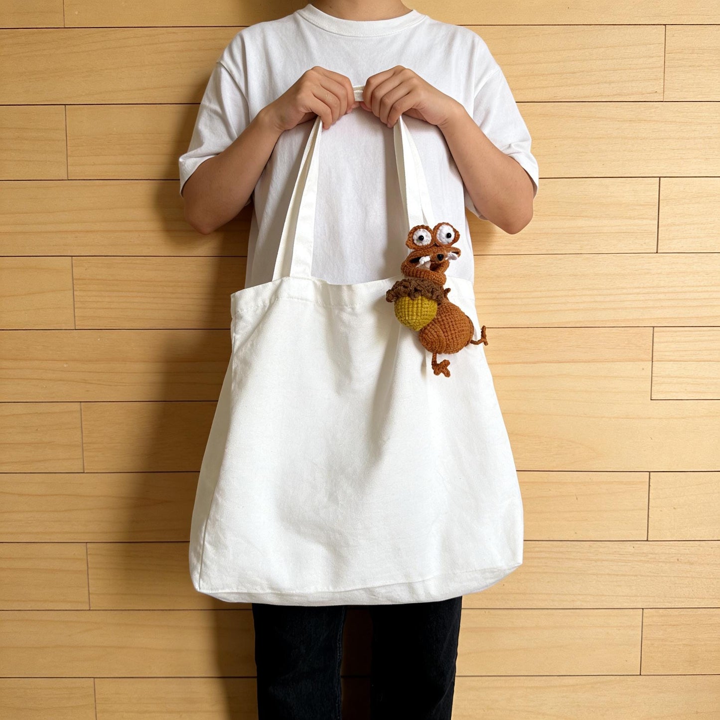 Crochiny Long Neck Squirrel Crochet Pattern Digital Download Amigurumi Bag Charm