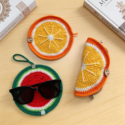 Crochiny Fruit Glasses Case & Coaster Crochet Pattern Digital Download