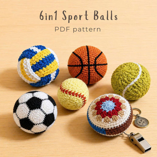 Crochiny Hacky Sack Sports Ball Crochet Pattern Digital Download