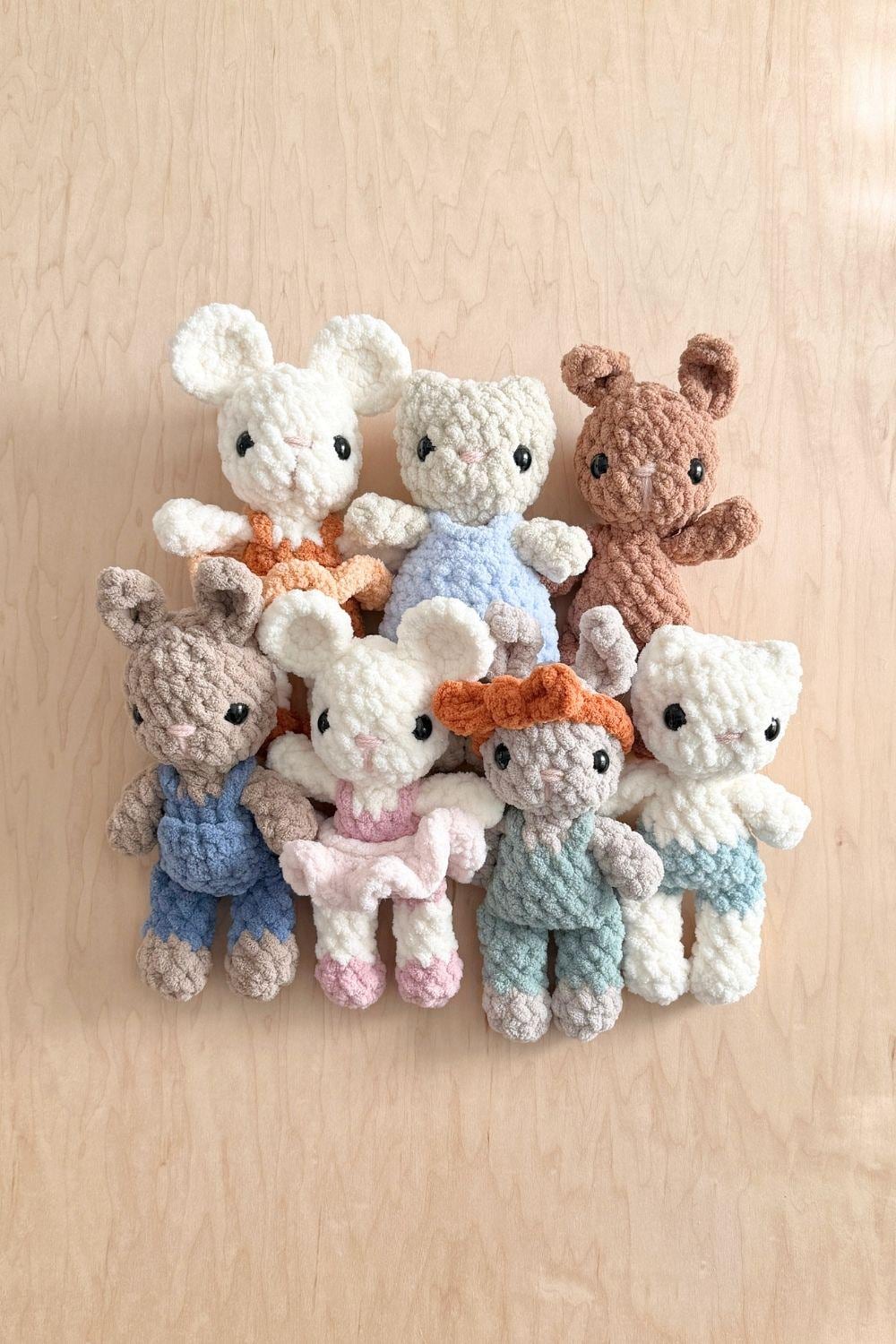 oakandmarlow Fable Baby Crochet Pattern Bundle Kitty Bunny Mouse