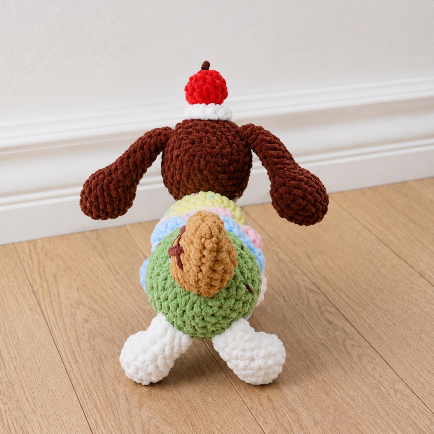 Hooktasyy Ice Cream Dog Crochet Pattern Summer Amigurumi Puppy PDF