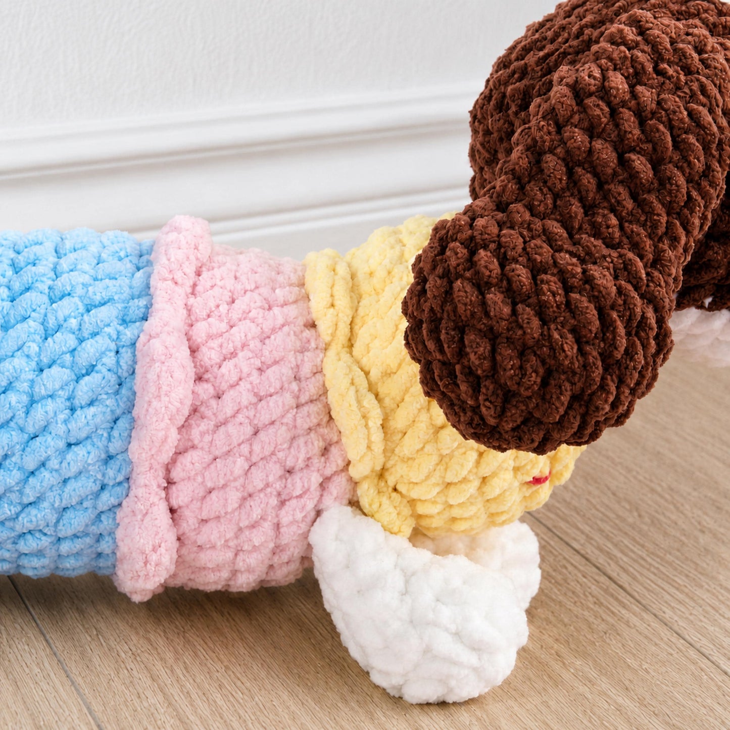 Hooktasyy Ice Cream Dog Crochet Pattern Summer Amigurumi Puppy PDF