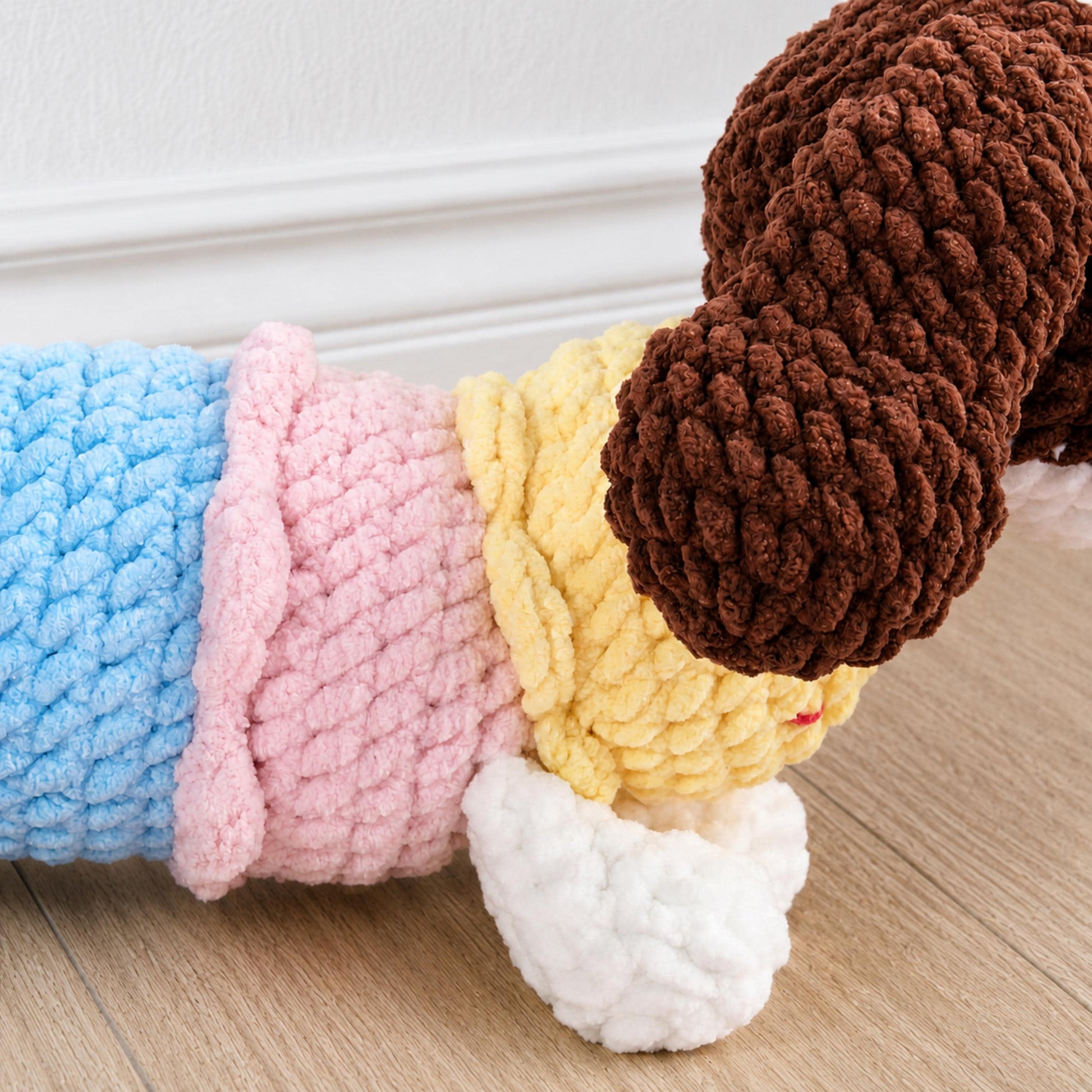 Hooktasyy Ice Cream Dog Crochet Pattern Summer Amigurumi Puppy PDF