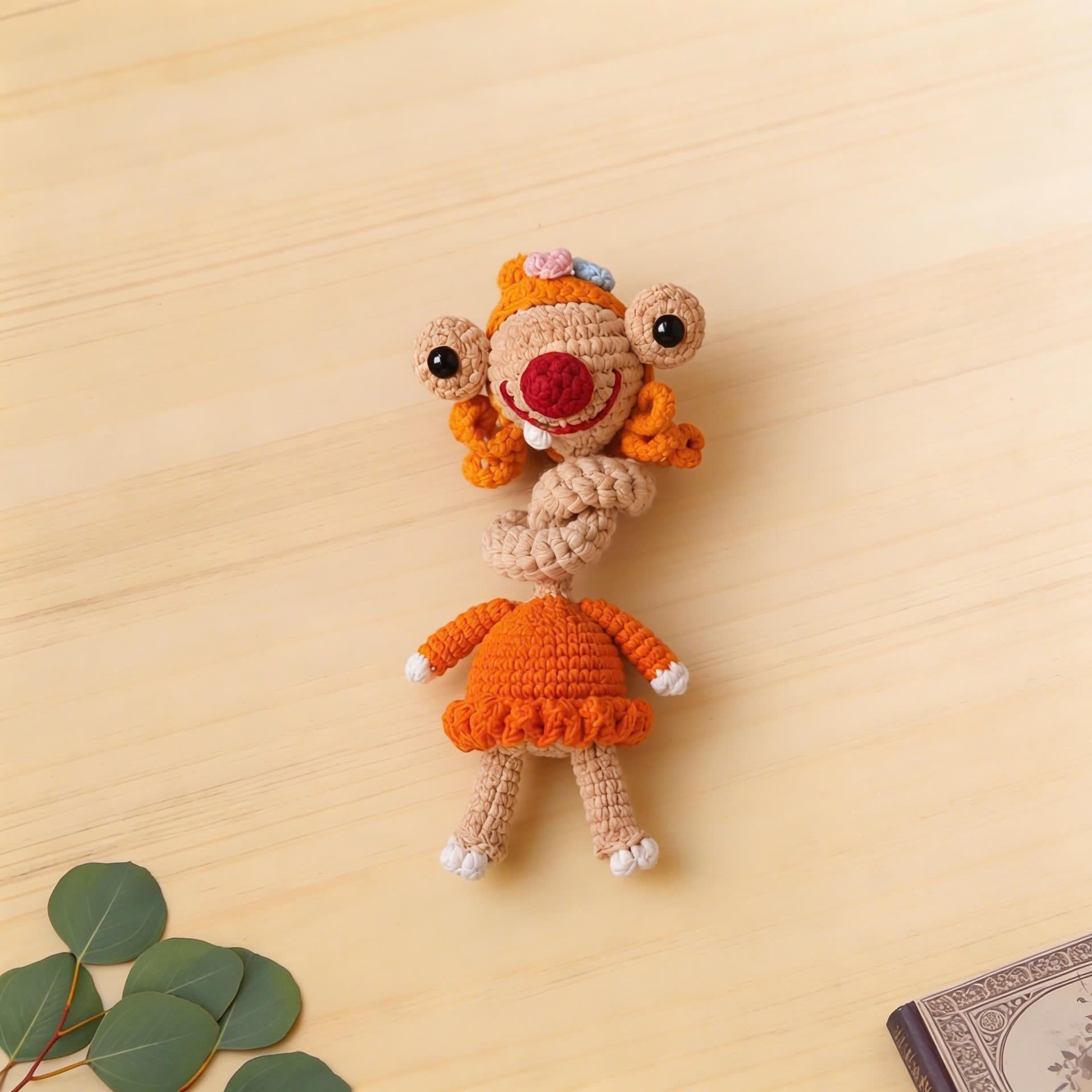 Crochiny Long Neck Sid Brooke Crochet Pattern Digital Download Amigurumi Bag Charm
