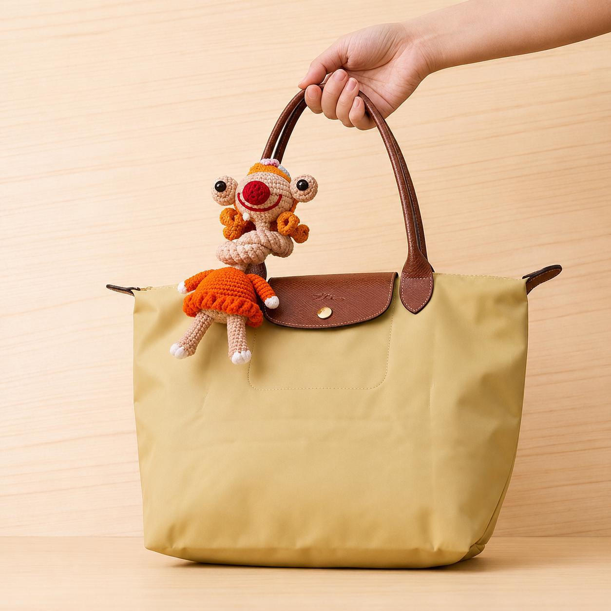 Crochiny Long Neck Sid Brooke Crochet Pattern Digital Download Amigurumi Bag Charm